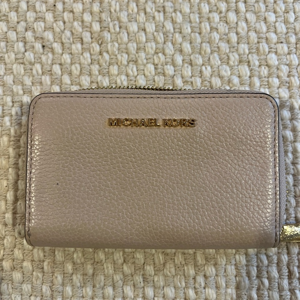 Michael Kors Taupe Leather Wallet
